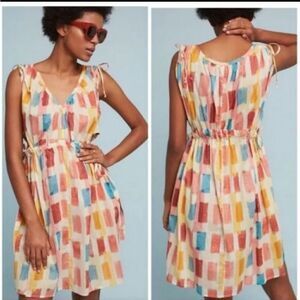 Anthropologie Lilka Painters Pallet Side Cut Out Dress Size Medium